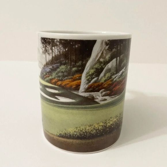 2003 The Approach D R Laird Print Collector Coffee Mug Tea Cup Golf - Picture 14 of 15